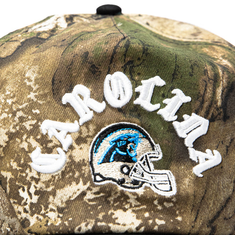 New Era 19Twenty Carolina Panthers NFL Logo Patch Snapback Pre-Curved Hat - Realtree, Black New Era