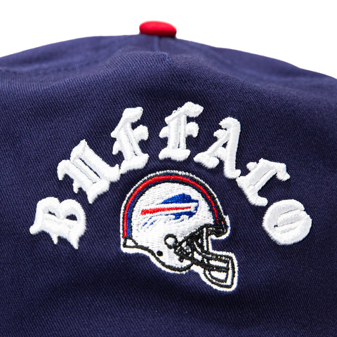 New Era 19Twenty Buffalo Bills NFL Logo Patch Snapback Pre-Curved Hat - Navy, Black New Era