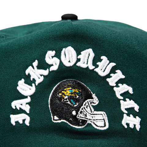 New Era 19Twenty Jacksonville Jaguars NFL Logo Patch Snapback Pre-Curved Hat - Green, Black New Era