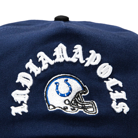 New Era 19Twenty Indianapolis Colts NFL Logo Patch Snapback Pre-Curved Hat - Navy, Black New Era