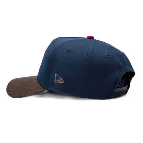 New Era 9Forty A-Frame Varsity Hues Los Angeles Angels 2010 All Star Game Patch Snapback Hat - Navy, Brown New Era