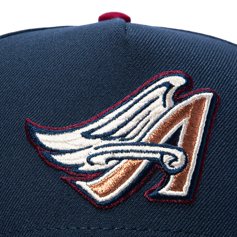 New Era 9Forty A-Frame Varsity Hues Los Angeles Angels 2010 All Star Game Patch Snapback Hat - Navy, Brown New Era