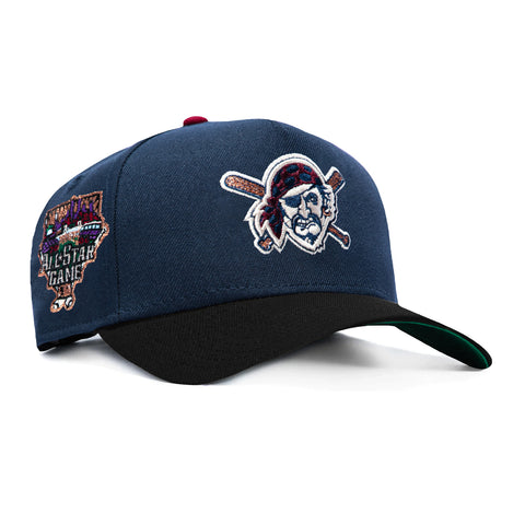 New Era 9Forty A-Frame Varsity Hues Pittsburgh Pirates 2006 All Star Game Patch Snapback Hat - Navy, Black New Era
