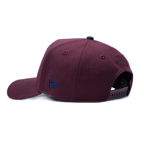 New Era 9Forty A-Frame Varsity Hues Detroit Tigers Comerica Park Patch Mascot Snapback Hat - Maroon New Era