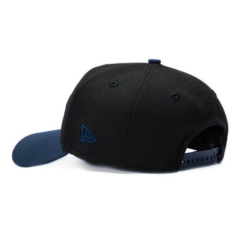 New Era 9Forty A-Frame Varsity Hues Los Angeles Dodgers 2025 World Series Champions Patch Rose Snapback Hat - Black, Navy New Era