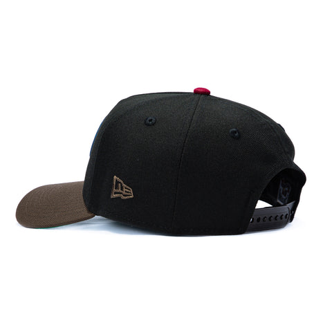 New Era 9Forty A-Frame Varsity Hues Arizona Diamondbacks 2001 World Series Patch D Snapback Hat - Black, Brown New Era
