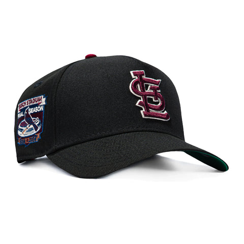 New Era 9Forty A-Frame Varsity Hues St Louis Cardinals Final Season Patch Snapback Hat - Black New Era