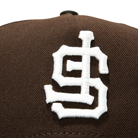 New Era 9Forty A-Frame San Francisco Giants 1989 World Series Patch Pink UV Upside Down Snapback Hat - Brown, Black New Era
