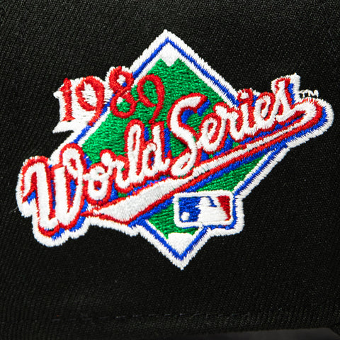 New Era 9Forty A-Frame San Francisco Giants 1989 World Series Patch Upside Down Snapback Hat - Black, Orange New Era