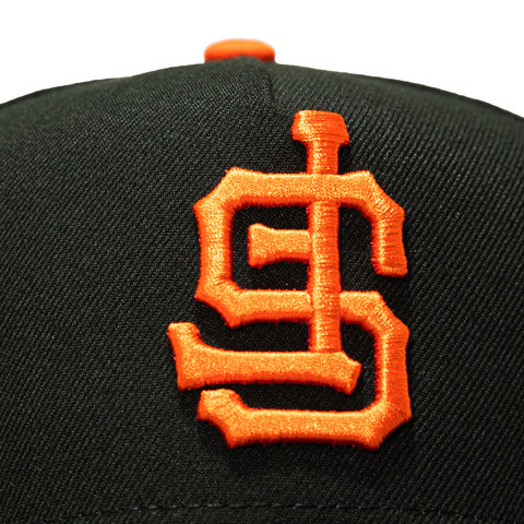 New Era 9Forty A-Frame San Francisco Giants 1989 World Series Patch Upside Down Snapback Hat - Black, Orange New Era
