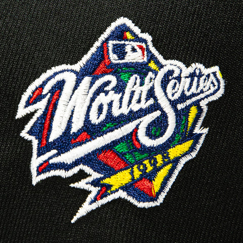 New Era 9Forty A-Frame New York Yankees 1998 World Series Patch Kanji Pink UV Snapback Hat - Black, White New Era