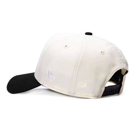New Era 9Forty A-Frame Los Angeles Dodgers 2025 World Series Patch Upside Down Snapback Hat - White, Black New Era