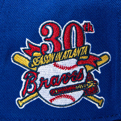 47 Brand Hitch Tailsweep Atlanta Braves 30th Anniversary Patch Script Snapback Hat - Royal 47 Brand