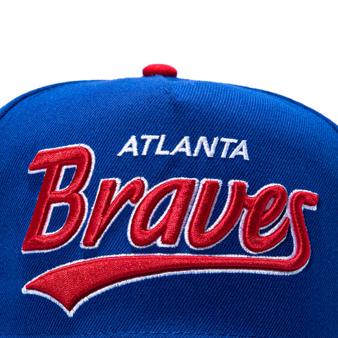 47 Brand Hitch Tailsweep Atlanta Braves 30th Anniversary Patch Script Snapback Hat - Royal 47 Brand