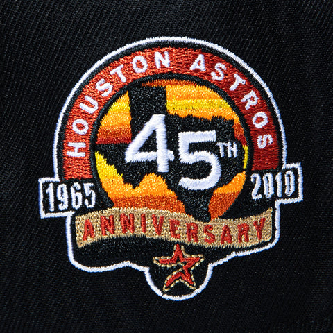 47 Brand Hitch Tailsweep Houston Astros 45th Anniversary Patch Script Snapback Hat - Black 47 Brand