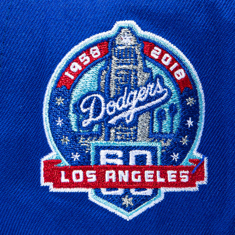 47 Brand Hitch Tailsweep Los Angeles Dodgers 60th Anniversary Patch Script Snapback Hat - Royal 47 Brand