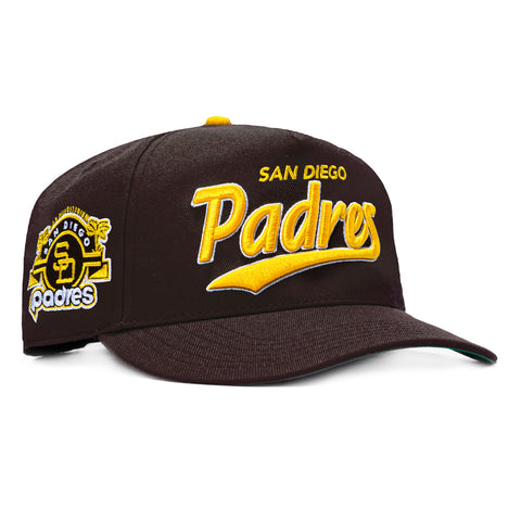 47 Brand Hitch Tailsweep San Diego Padres San Diego Stadium Patch Script Snapback Hat - Brown 47 Brand