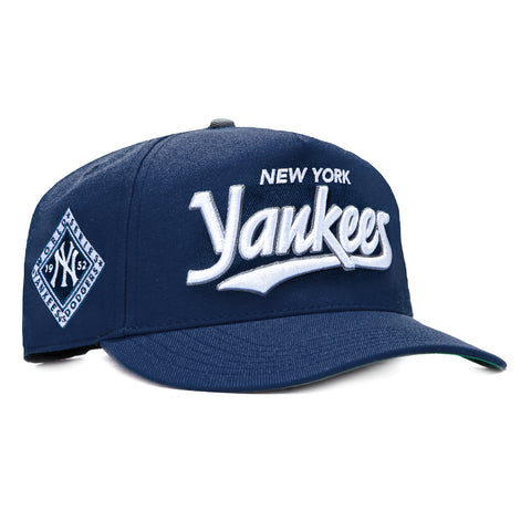47 Brand Hitch Tailsweep New York Yankees 1952 World Series Patch Script Snapback Hat - Navy 47 Brand