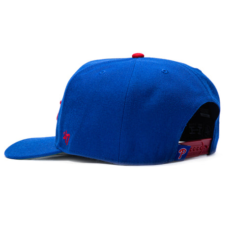 47 Brand Hitch Tailsweep Philadelphia Phillies 2008 World Series Champions Patch Script Snapback Hat - Royal 47 Brand
