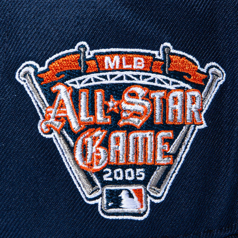 47 Brand Hitch Tailsweep Detroit Tigers 2005 All Star Game Patch Script Snapback Hat - Navy 47 Brand