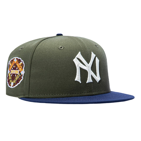New Era 59Fifty New York Yankees 1939 World Series Patch Hat - Olive, Light Navy