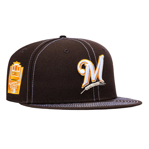 New Era 59Fifty Milwaukee Brewers 2007 All Star Week Patch 2000 Hat - Brown