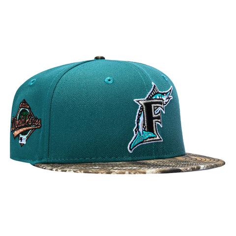 New Era 59Fifty APX Realtree Miami Marlins 1997 World Series Patch Hat - Green, Realtree New Era