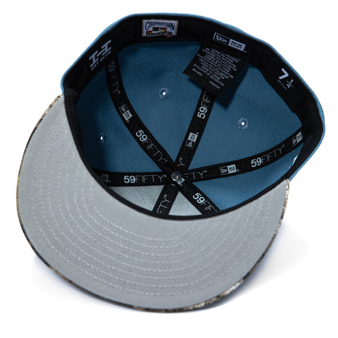New Era 59Fifty APX Realtree Toronto Blue Jays 50th Anniversary Patch 2003 Hat - Indigo, Realtree New Era