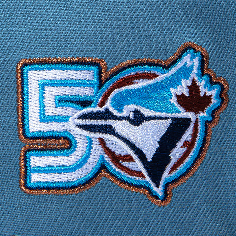 New Era 59Fifty APX Realtree Toronto Blue Jays 50th Anniversary Patch 2003 Hat - Indigo, Realtree New Era