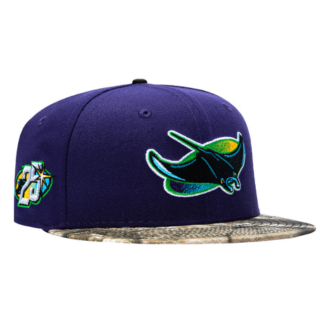 New Era 59Fifty APX Realtree Tampa Bay Rays 25th Anniversary Patch Hat - Purple, Realtree New Era