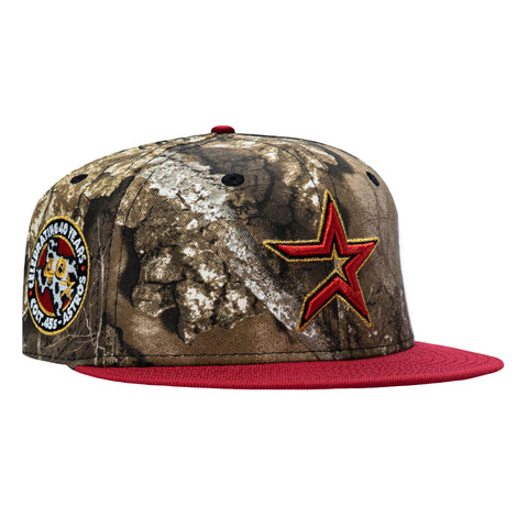 New Era 59Fifty APX Realtree Houston Astros 40th Anniversary Patch Hat - Realtree, Brick New Era