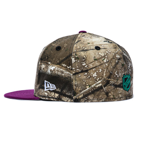 New Era 59Fifty APX Realtree Anaheim Ducks 30th Anniversary Patch Mask Hat - Realtree, Plum New Era