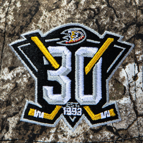 New Era 59Fifty APX Realtree Anaheim Ducks 30th Anniversary Patch Mask Hat - Realtree, Plum New Era