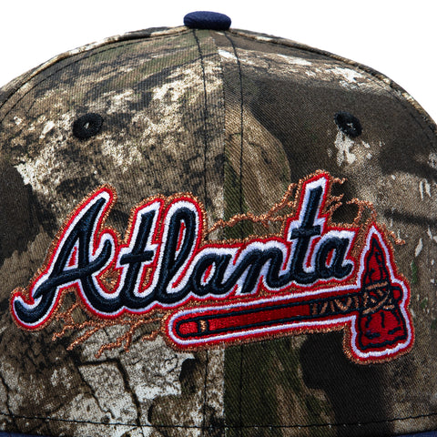New Era 59Fifty APX Realtree Atlanta Braves 2000 All Star Game Patch Lightning Word Hat - Realtree, Light Navy New Era