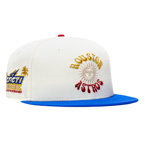 New Era 59Fifty Hoy Se Bebe Pack Houston Astros Cacti Park Patch Hat - White, Royal New Era