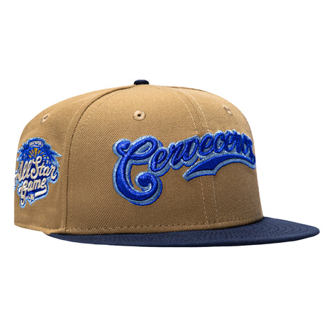 New Era 59Fifty Hoy Se Bebe Pack Milwaukee Brewers 2002 All Star Game Patch Cerveceros Hat - Gold, Navy New Era