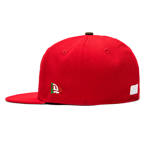 New Era 59Fifty Hoy Se Bebe Pack Edmonton Trappers Pacific Coast League Patch Hat - Red New Era