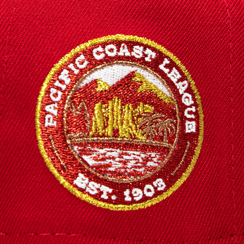 New Era 59Fifty Hoy Se Bebe Pack Edmonton Trappers Pacific Coast League Patch Hat - Red New Era