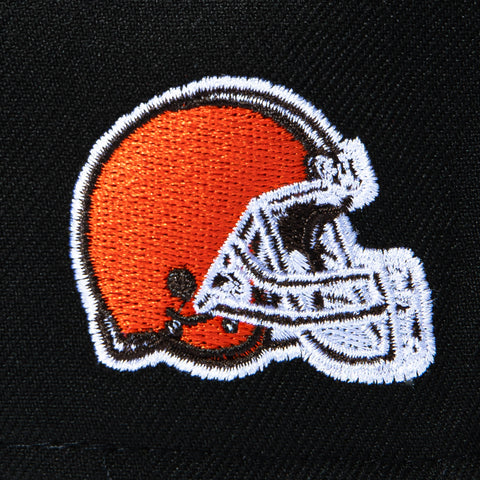 New Era 59Fifty Cleveland Browns Helmet Patch XL Dog Hat - Black New Era