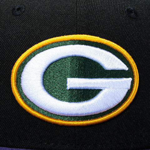 New Era 59Fifty Green Bay Packers 1997 Super Bowl Patch Hat - Black, Purple New Era