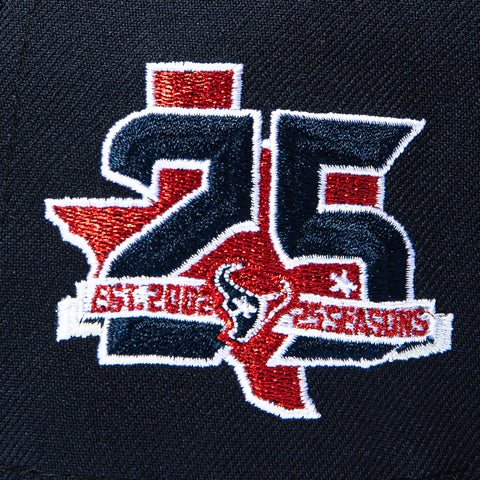 New Era 59Fifty Houston Texans 25th Anniversary Patch T Hat - Navy New Era