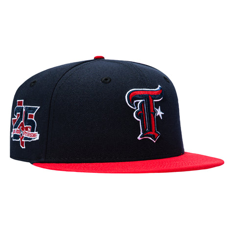 New Era 59Fifty Houston Texans 25th Anniversary Patch T Hat - Navy, Red New Era