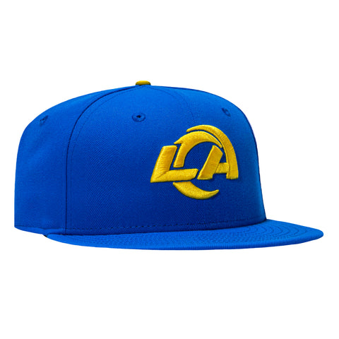 New Era 59Fifty Los Angeles Rams LA Hat - Royal, Yellow New Era