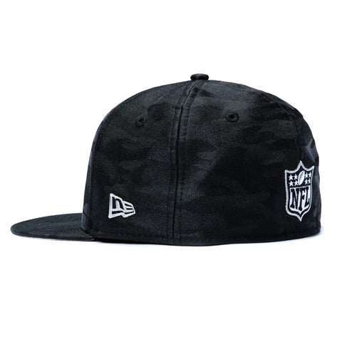 New Era 59Fifty Las Vegas Raiders 50th Anniversary Patch Hat - Black Camo New Era