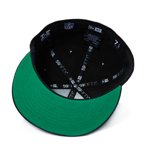 New Era 59Fifty Las Vegas Raiders NFL Logo Patch Shield Hat - Black, Metallic Silver New Era