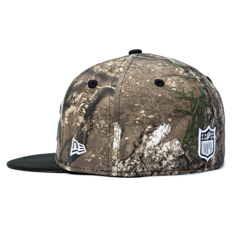 New Era 59Fifty Las Vegas Raiders 1977 Super Bowl Patch Arch Hat - Realtree APX, Black New Era