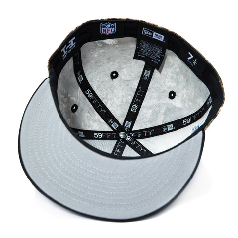 New Era 59Fifty Las Vegas Raiders 1977 Super Bowl Patch Arch Hat - Realtree APX, Black New Era