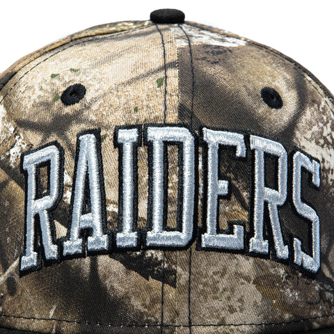 New Era 59Fifty Las Vegas Raiders 1977 Super Bowl Patch Arch Hat - Realtree APX, Black New Era