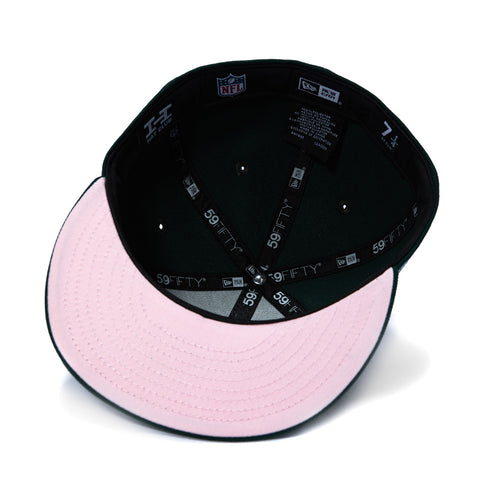 New Era 59Fifty Las Vegas Raiders 2001 Mexico Patch Shield Pink UV Hat - Green New Era