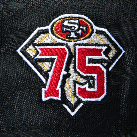 New Era 59Fifty San Francisco 49ers 75th Anniversary Patch Hat - Black Camo New Era